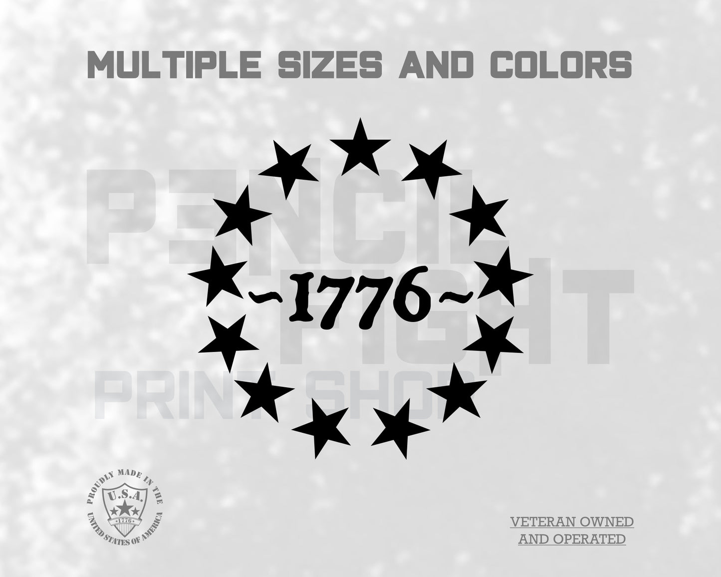 1776 Circle of Stars Vinyl Decal