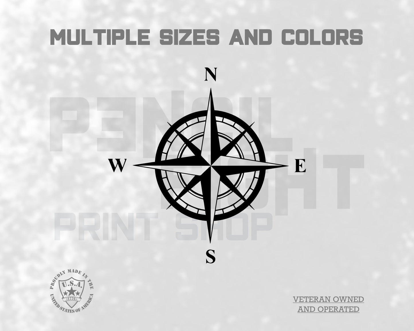 Compass Rose Adventure Vinyl Decal