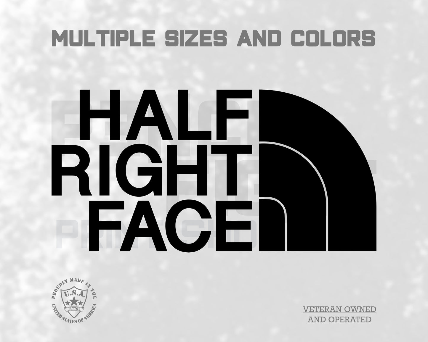 Half Right Face Vinyl Decal