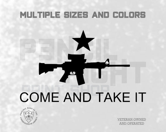 M4 Come and Take It Vinyl Decal