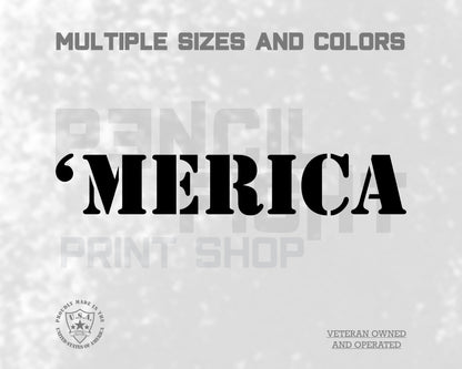 'Merica Vinyl Decal