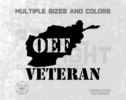 OEF (Operation Enduring Freedom) Vinyl Decal