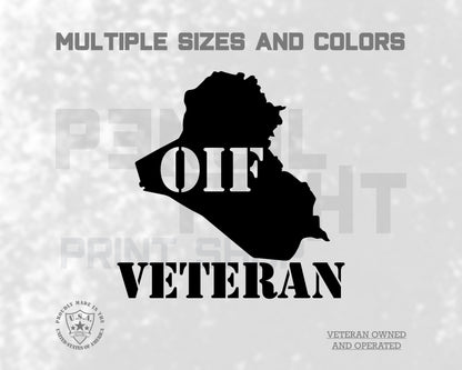 OIF (Operation Iraqi Freedom) Vinyl Decal