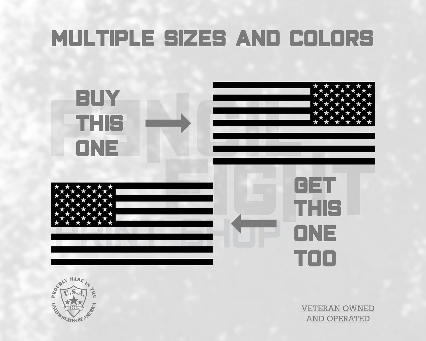 Subdued American Flag Vinyl Decal (Standard and Reversed)