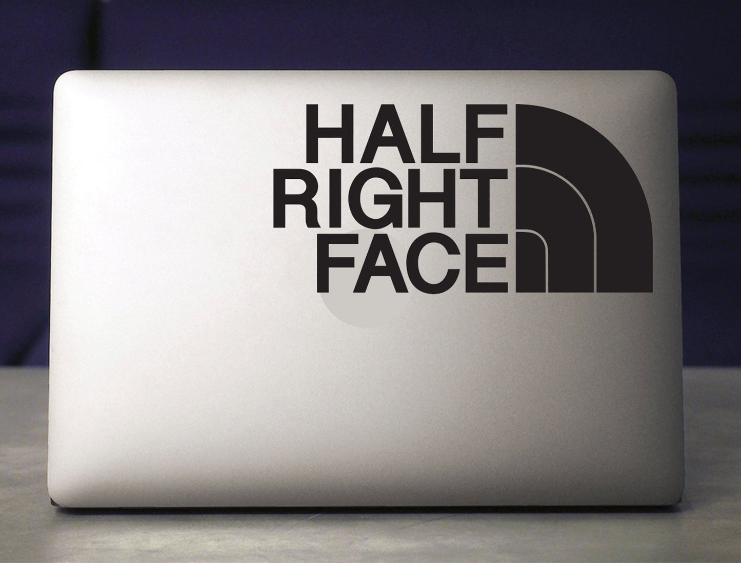 Half Right Face Vinyl Decal