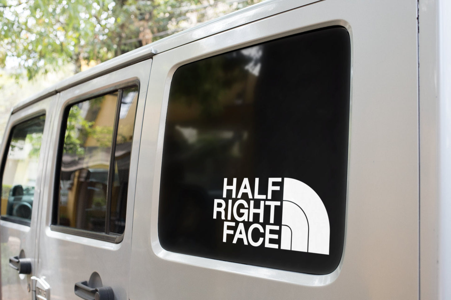 Half Right Face Vinyl Decal