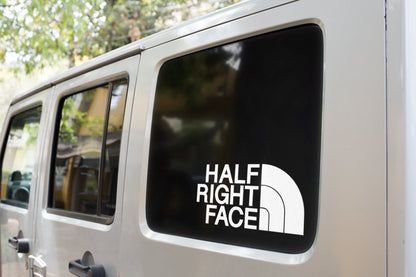 Half Right Face Vinyl Decal