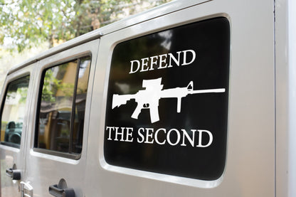 Defend the Second with Rifle Vinyl Decal