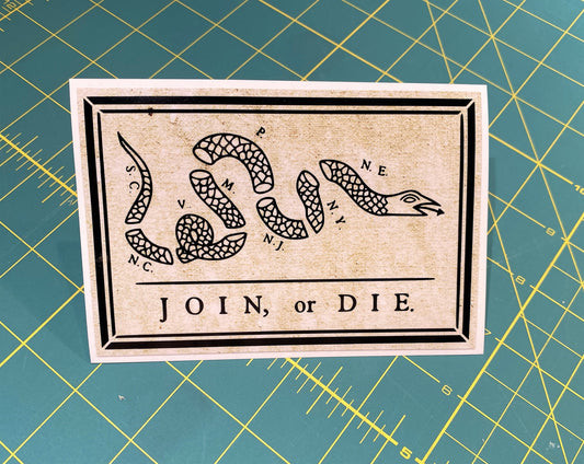 Join or Die Sticker Decal