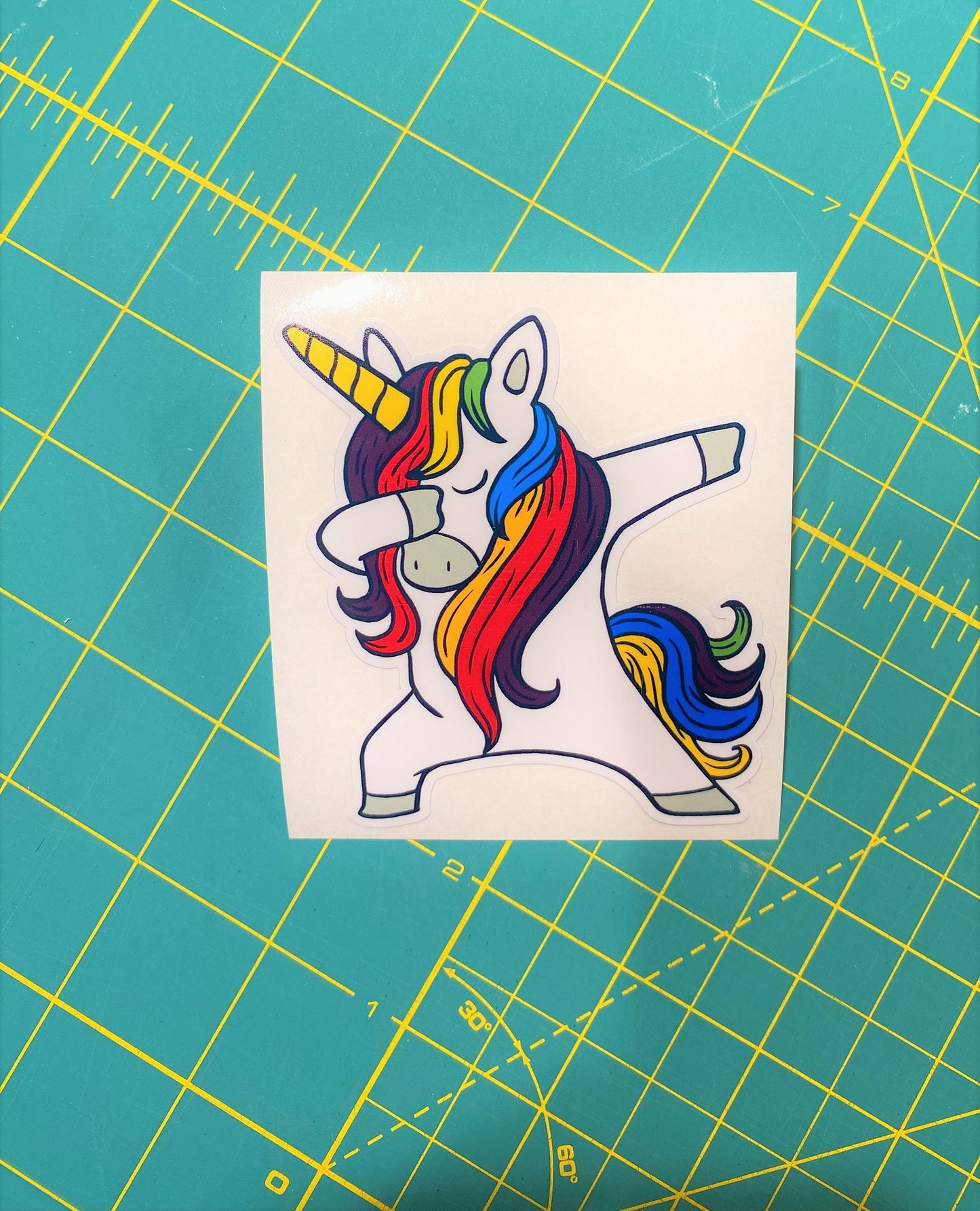 Dabbing Unicorn Sticker Decal